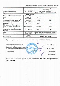 Протокол испытаний № 428 от 30.03.2016 г.