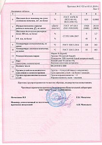 Протокол испытаний № С-725 от 05.11.2019 г.